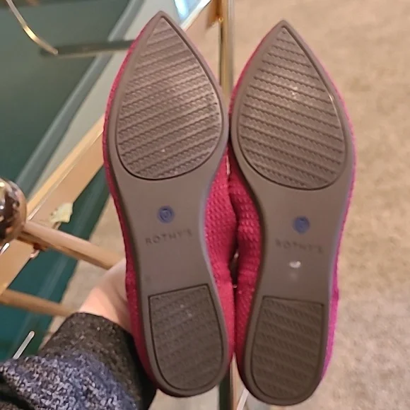 ROTHY'S magenta knit flats